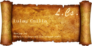 Lulay Csilla névjegykártya